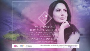 Moștenitorii României muzicale: Recital-eveniment susținut de pianista Alina Bercu, la Ateneu