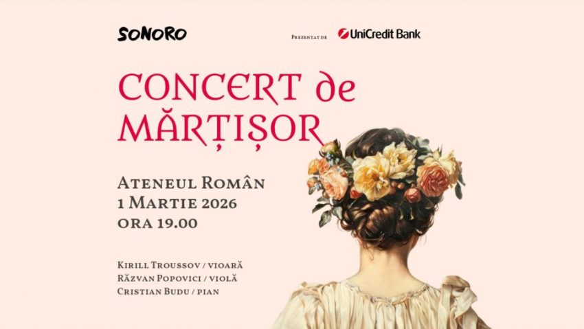 Concert de Mărțișor „SoNoRo”, pe 1 martie, la Ateneul Român