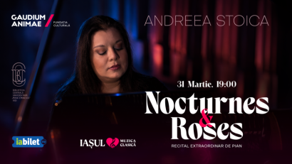 IAȘI: Pianista Andreea Stoica prezintă „Nocturnes & Roses”