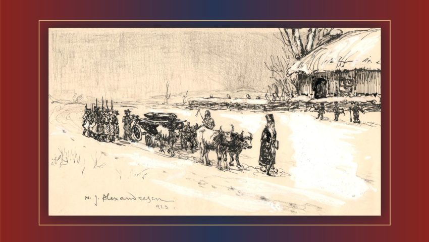 Micro-expoziția „Pe linia frontului. Marele Război în viziunea unui artist ieșean”, la Muzeul de Istorie a Moldovei