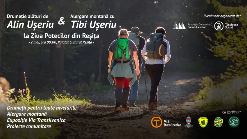 Ziua Potecilor la Reșița 2026: drumeții, alergare montană și comunitate, pe Via Transilvanica