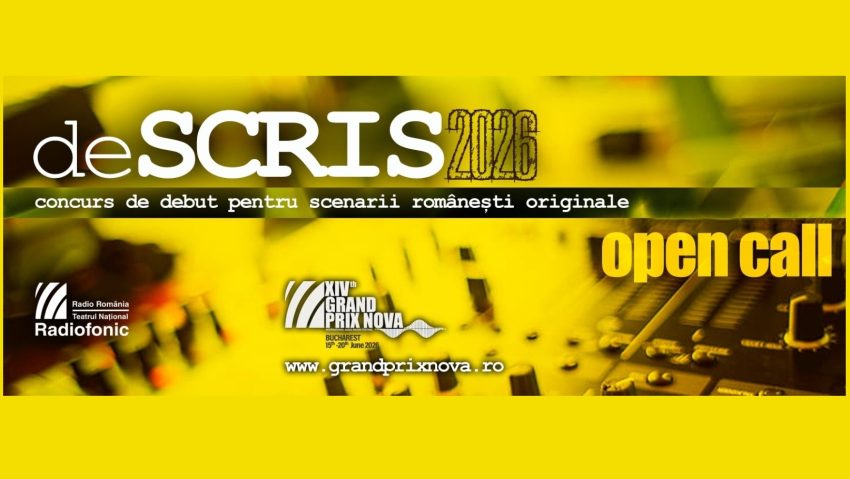 Grand Prix Nova 2026: deSCRIS, concurs de debut pentru scenarii audio originale