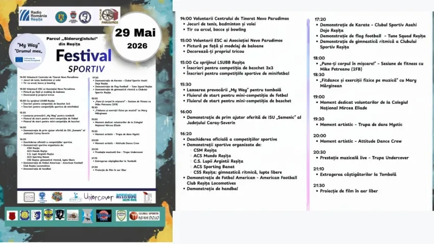 Festival sportiv în Parcul „Siderurgistului” din Reșița
