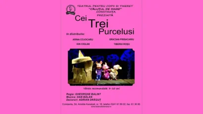 Pe 1 iunie, spectacolul “Cei trei purceluși” se joacă în Parcul Gării din Constanța