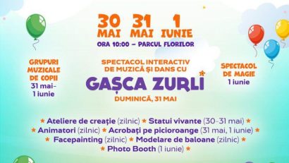 BUCUREȘTI: Ateliere creative şi momente artistice, de Ziua Internaţională a Copilului, în Parcul Florilor