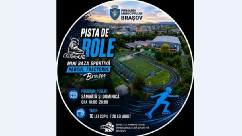 Brașov: Se deschide pista de role de la mini-baza sportivă din Parcul Tractorul