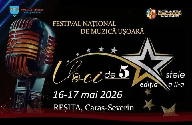 Festivalul concurs „Voci de 5 stele” revine la Reșița