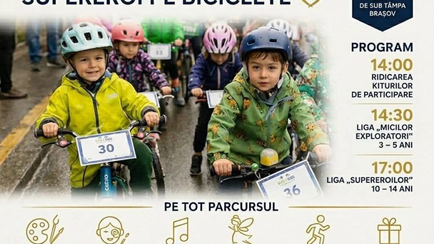 BRAȘOV: Copiii pot deveni supereroi la Bike4Kids, pe Aleea de sub Tâmpa