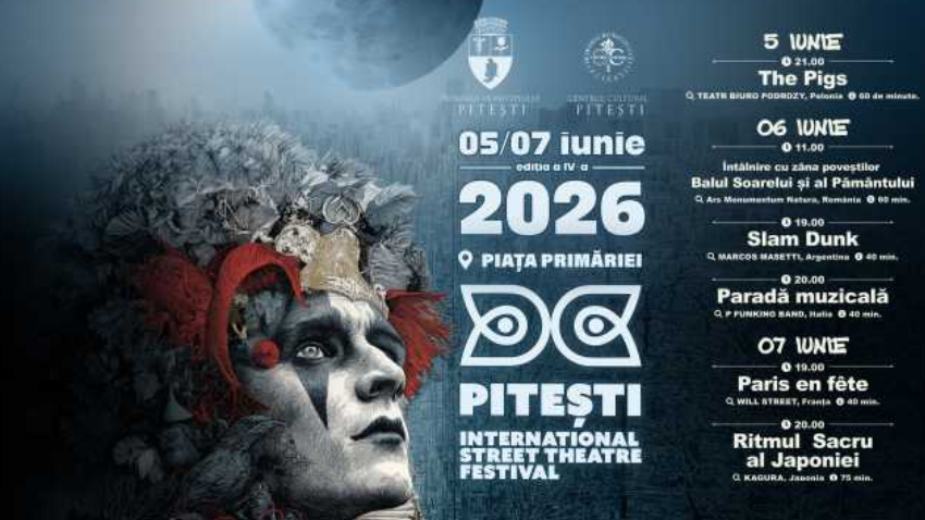 ARGEȘ: Trupe din șase țări vin la Festivalul Internațional de Teatru în Stradă de la Pitești