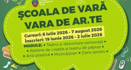 Școala de vară „Vara de AR.TE” revine la Arad