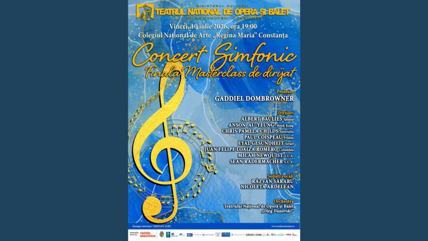 CONSTANȚA: Concertul Simfonic Finala Masterclass de dirijat are loc la Colegiul Național de Arte „Regina Maria”