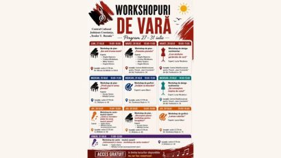Centrul Cultural Județean “Theodor T. Burada” Constanța organizează workshopuri gratuite | AUDIO