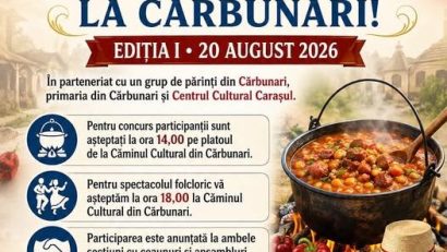 Festivalul Internațional de Gastronomie „La Cărbunari”, prima ediție: tradiții, gastronomie și folclor româno-sârbesc pe 20 august