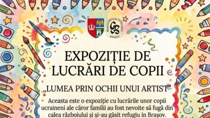 Copiii ucraineni își spun povestea prin artă, la Biblioteca Județeană Brașov