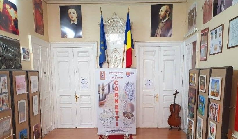 Picturi vechi de aproximativ 100 de ani, descoperite la Școala Populară de Artă „Cornetti” din Craiova