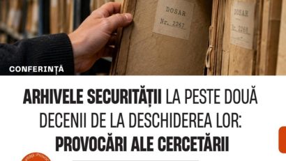 BRAȘOV:  Conferinţa „Arhivele Securităţii la peste două decenii de la deschiderea lor: provocări ale cercetării”, la Mediatecă