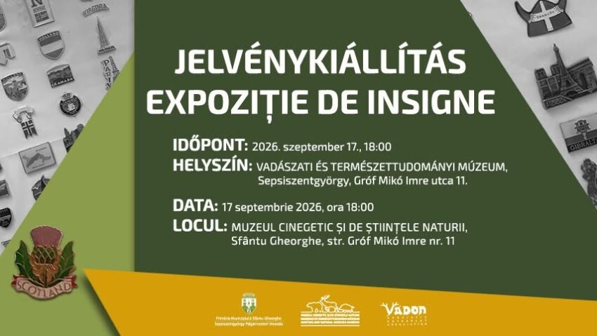 Expoziție de insigne, la Muzeul Cinegetic și de Științele Naturii din Sf. Gheorghe