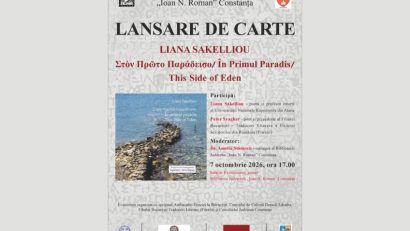 „În Primul Paradis”, lansare de volum la Biblioteca Județeană „Ioan N. Roman” Constanța