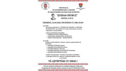 Festivalul „Ștefan Pătruț” 2026, la Boldur