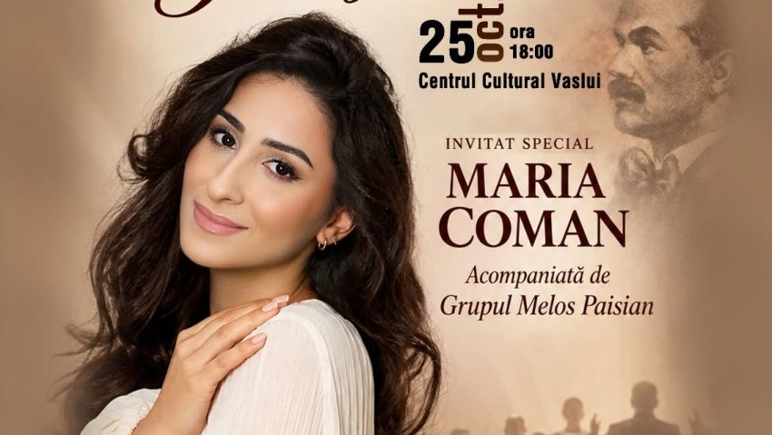 VASLUI: Maria Coman, invitată la Festivalul de muzică corală laică şi religioasă ‘Gheorghe Cucu’