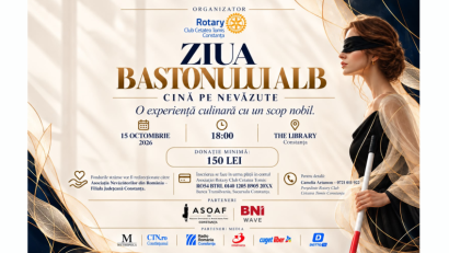 CONSTANȚA: „Cină pe nevăzute”, de Ziua Bastonului Alb